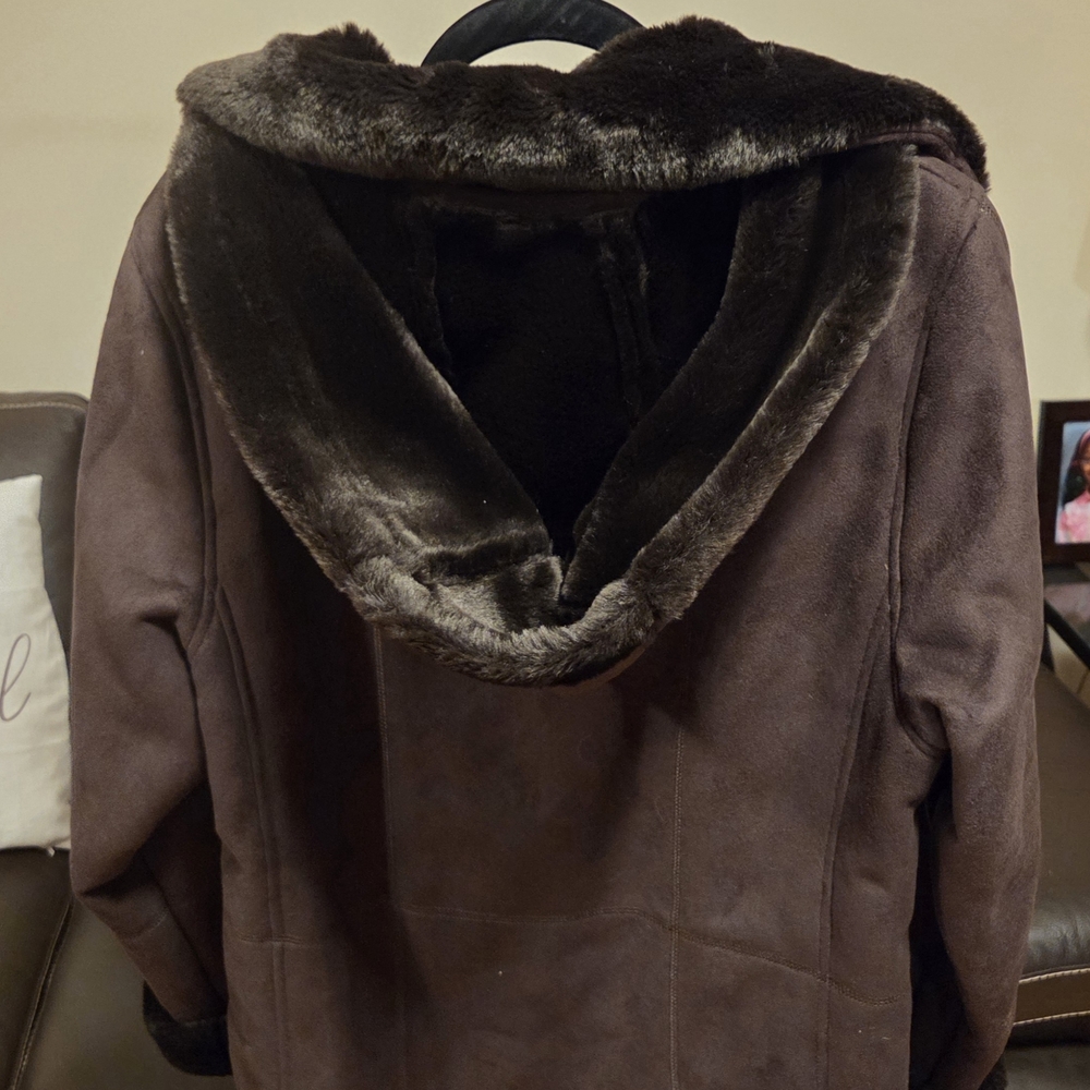 Portmans Dark Brown Teddy Jacket - Picture 2 of 3